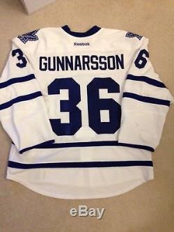 2013-14 Carl Gunnarsson Toronto Maple Leafs Game Used Worn Jersey Real Sports
