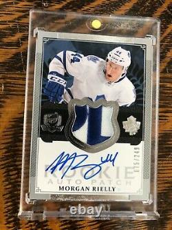 2013-14 UD The Cup MORGAN RIELLY Auto Logo Patch Jersey Rookie RC 75/249