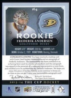 2013 /2014 FREDERIK ANDERSEN Exquisite The Cup Autograph Rookie Auto RC /249 RPA