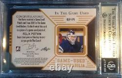 2015 ITG Felix Potvin Game Used Patch 3 Colors Maple Leafs SSP 1/1 BGS 9 Mint