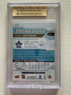 2016-17 Auston Matthews Ud Young Guns Rookie #201 Bgs 10 Pristine Maple Leafs Rc