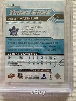 2016-17 Auston Matthews Ud Young Guns Rookie #201 Bgs 10 Pristine Maple Leafs Rc