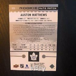 2016-17 Auston Matthews Upper Deck Premier Rookie Auto Patch! /199! Nice Patch