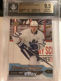 2016-17 Auston Matthews Young Guns Rookie BGS 9.5 with Sub 10! HOT