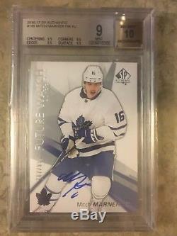 2016-17 Mitch Marner SP Authentic FW Auto /999 Upper Deck Rookie RC BGS 9
