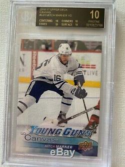 2016-17 Mitch Marner Ud Young Guns Canvas #c91 Rookie Bgs 10 Black Label Toronto