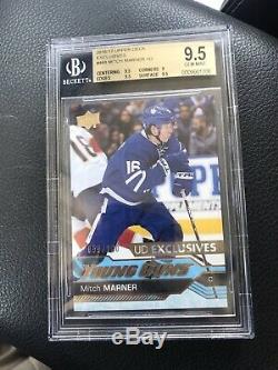 2016-17 Mitch Marner Ud Young Guns Rookie Exclusives /100 Bgs 9.5 Maple Leafs