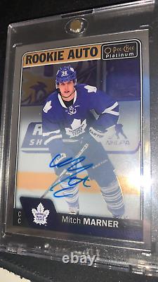 2016-17 O-Pee-Chee OPC Platinum Rookie Auto #R-MM Mitch Marner Maple Leafs rc