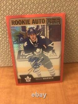 2016 17 OPC Platinum Red Prism Rookie Mitch Marner RC Autograph /50 Leafs Rare