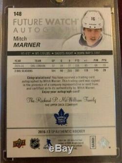 2016-17 SP Authentic #148 Mitch Marner Future Watch Auto Rookie inscribed 10/999