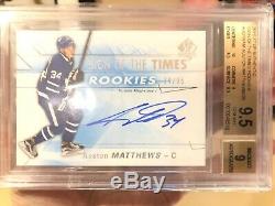 2016-17 SP Authentic Auston Matthews Sign of the Times Jersey # 34/35 BGS 9.5
