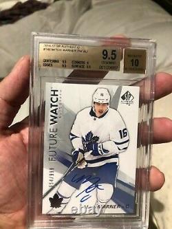 2016/17 SP Authentic Future Watch Mitch Marner RC AUTO /999 BGS 9.5