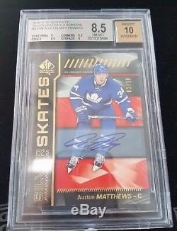 2016-17 Sp Authentic Auston Matthews Silver Skates Auto Bgs 8.5 /10 Maple Leafs