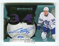 2016-17 The Cup Honorable Numbers #HNAM Auston Matthews 20/34 RC