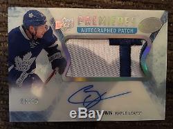 2016-17 UD Ice Premieres Connor Brown Auto Patch 8/10 Rookie Toronto Maple Leafs