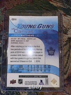 2016-17 UD Series 2 Young Guns CANVAS Maple Leafs Auston Matthews Card #C211