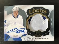 2016-17 UD The Cup Auston Matthews Limited Logos Game Used Patch Auto RC 01/50