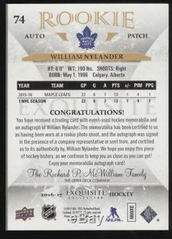 2016-17 UD The Cup Exquisite William Nylander 2 Color Patch RC Auto /29