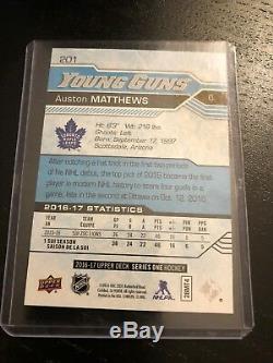 2016-17 UD Young Guns # 201 Austin Matthews Toronto Maple Leafs