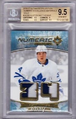 2016-17 Ultimate Auston Matthews Numeric Excellence Materials Gold Bgs 9.5 /5