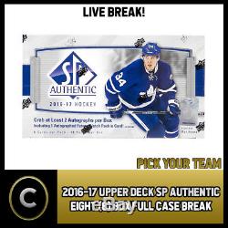 2016-17 Upper Deck Sp Authentic 8 Box Full Case Break #h188 Pick Your Team