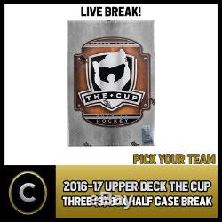 2016-17 Upper Deck The Cup 3 Box Half Case Break #h134 Pick Your Team