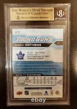2016/17 Upper Deck Young Guns #201 Auston Matthews Toronto Maple Leafs BGS 9.5