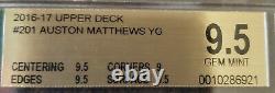 2016-17 Upper Deck Young Guns Auston Matthews BGS 9.5 Gem Mint