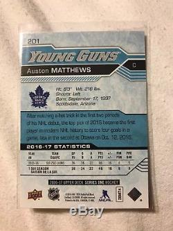 2016-17 Upper Deck Young Guns Auston Matthews Rookie #201 Toronto Maple Leafs