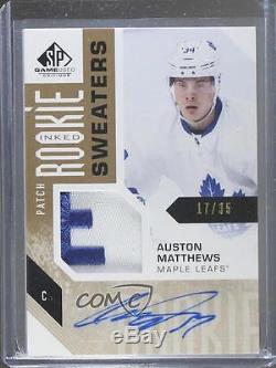 2016 Upper Deck SP Game Used RS-AM Auston Matthews Toronto Maple Leafs Auto Card
