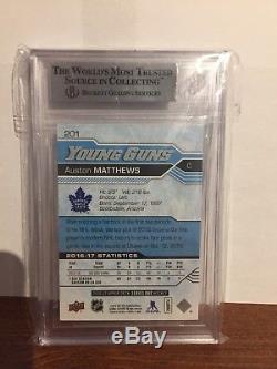 2017-17 Auston Matthews Young Gun BGS 9 Toronto Maple Leafs