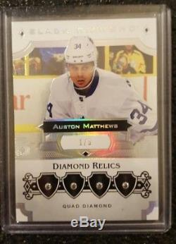 2017-18 Black Diamond Quad Diamond Sp #1/5 Auston Matthews Toronto Maple Leafs