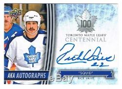 2017-18 Toronto Maple Leafs Centennial AKA Autograph Auto #AKA-RV Rick Vaive