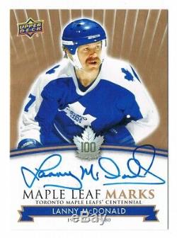 2017-18 Toronto Maple Leafs Centennial Marks Autograph Auto Pick From List