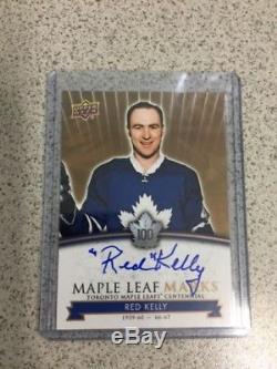 2017/18 Upper Deck Toronto Maple Leafs Centennial Red Kelly Maple Leaf Marks