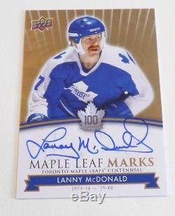 2017 Toronto Maple Leafs Centennial Auto Marks MLM-LM Lanny McDonald B