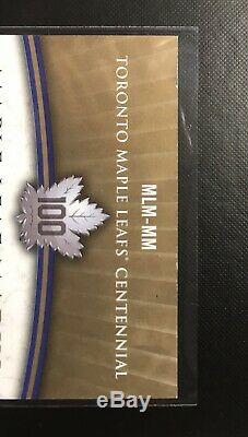 2017 Toronto Maple Leafs Centennial Mitch Marner Maple Leaf Marks Autograph