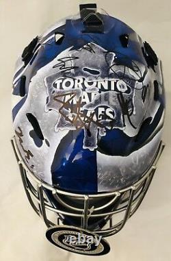 2018-19 Toronto Maple Leafs Team Signed Goalie Mask Auto Tavares Reily+++