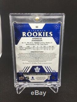 2018-19 Upper Deck Andreas Johnsson Ultimate Rookie Shield Auto 1/1