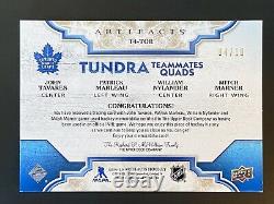 2019-20 Artifacts Tundra Teammates Quads Toronto Maple Leafs Marner Nylander /10