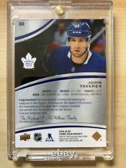 2019-20 SP Game Used Blue Autograph #32 John Tavares Toronto Maple Leafs