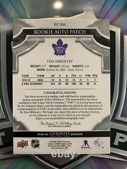 2019-20 The Cup Ilya Mikheyev Toronto Maple Leafs Rookie Auto Sick Patch Rc /65