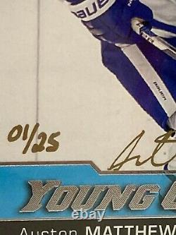 2019-20 UD Buybacks 2016-17 Auston Matthews GOLD Autographed Young Guns SP 1/25