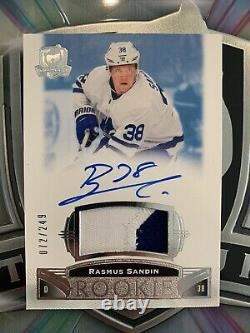 2019-20 Ud The Cup Rasmus Sandin Toronto Maple Leafs Rookie Auto Patch Rc /249