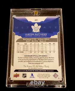 2019-20 Ultimate Collection Auston Matthews On-card Auto Sp! Maple Leafs