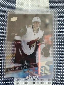 2020-21 Michael Bunting Young Guns clear cut rookie RC SP YG Leafs HOT! #727