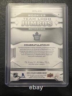 2023-24 Upper Deck Black Diamond Logo Jumbos Rookies Auto Matthew Knies 63/99