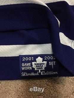 ALEXANDER MOGILNY 01'02 Blue Toronto Maple Leafs NHL Game Worn Used Jersey COA