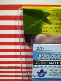 AUSTON MATTHEWS 16-17 Upper Deck Young Guns YG SP RC ROOKIE 201 GEM MINT BGS 9.5