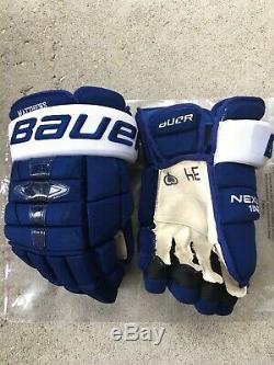 AUSTON MATTHEWS PRO STOCK Bauer Nexus 1N Hockey Gloves Toronto Maple Leafs